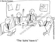 funny business cartoon duh vote conference room 1508